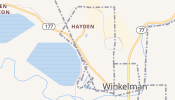 Hayden, Arizona map