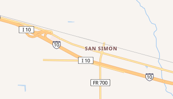 San Simon, Arizona map