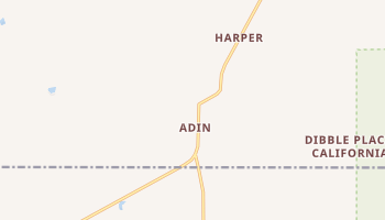 Adin, California map