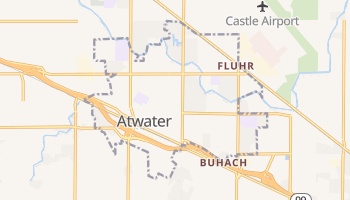 Atwater, California map