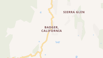 Badger, California map