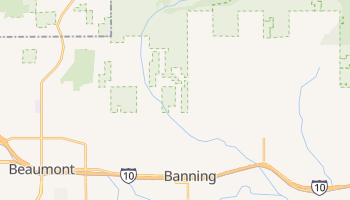 Banning, California map