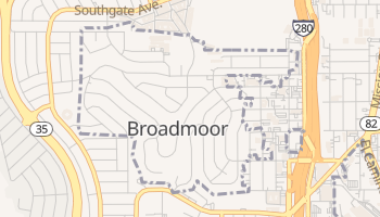 Broadmoor, California map