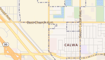 Calwa, California map