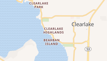 Clearlake Highlands, California map