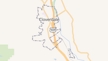 Cloverdale, California map