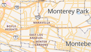 East Los Angeles, California map