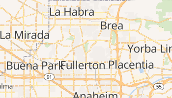 Fullerton, California map