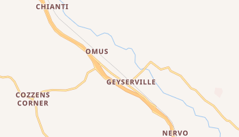 Geyserville, California map