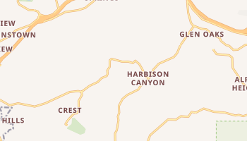 Harbison Canyon, California map