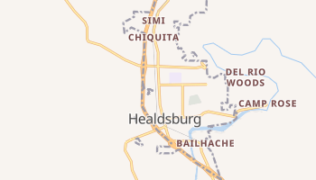 Healdsburg, California map
