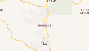 Hobergs, California map