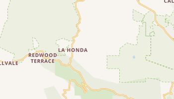 La Honda, California map