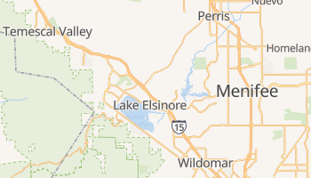 Lake Elsinore, California map