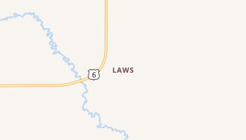 Laws, California map