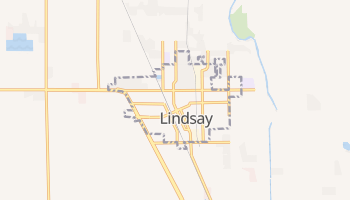 Lindsay, California map
