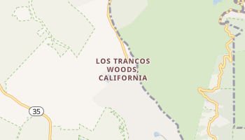 Los Trancos Woods, California map