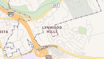Lynwood Hills, California map