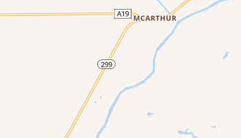 McArthur, California map