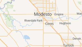 Modesto, California map
