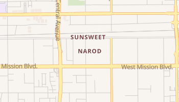 Narod, California map