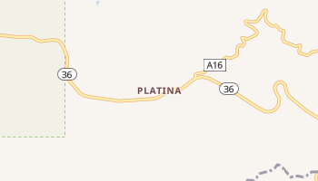Platina, California map