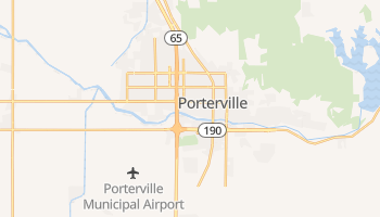 Porterville, California map