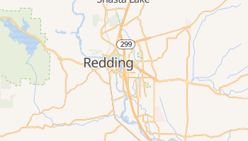 Redding, California map