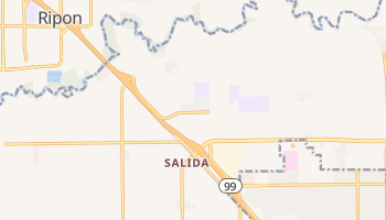 Salida, California map