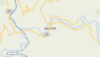 Salyer, California map
