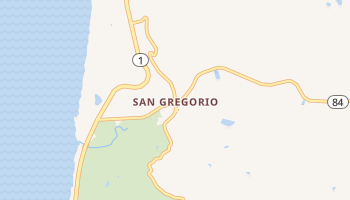 San Gregorio, California map