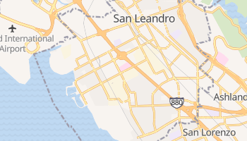 San Leandro, California map