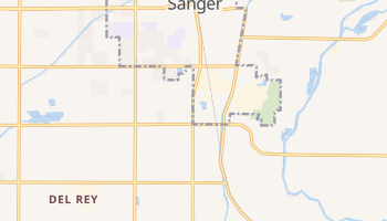 Sanger, California map