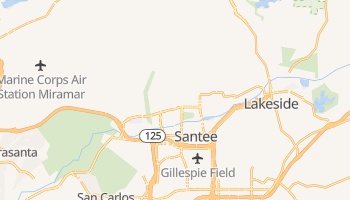 Santee, California map