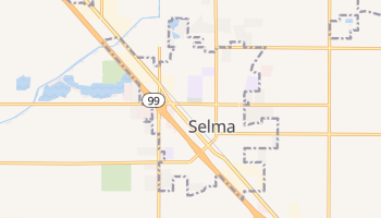 Selma, California map
