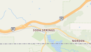 Soda Springs, California map