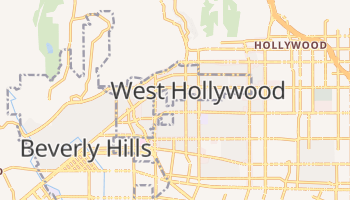 West Hollywood, California map