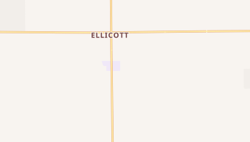 Ellicott, Colorado map