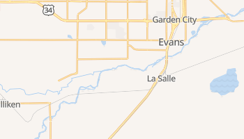 Evans, Colorado map