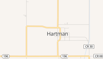 Hartman, Colorado map