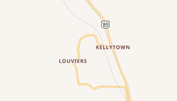 Louviers, Colorado map