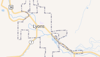 Lyons, Colorado map