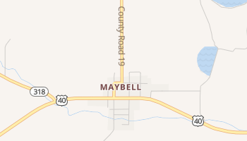 Maybell, Colorado map