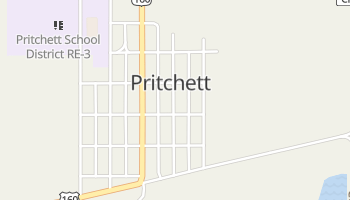 Pritchett, Colorado map