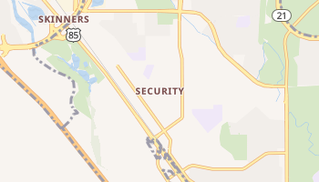 Security, Colorado map