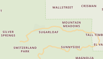 Sugarloaf, Colorado map