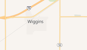 Wiggins, Colorado map