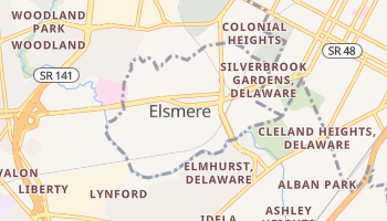 Elsmere, Delaware map
