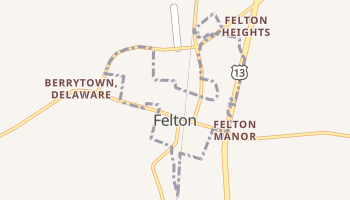 Felton, Delaware map