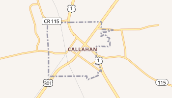 Callahan, Florida map